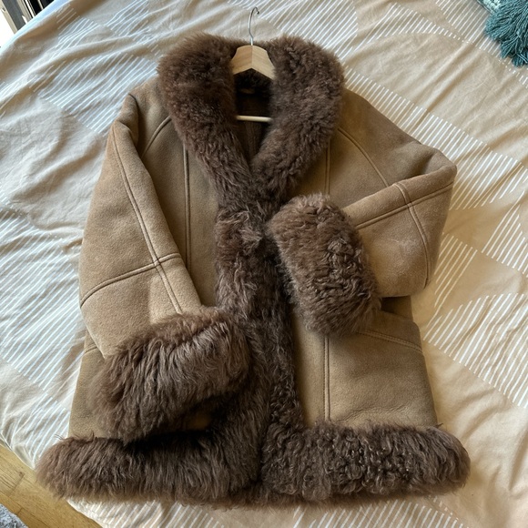 Vintage Genuine Suede Sheepskin Shearling jacket - Picture 5 of 8